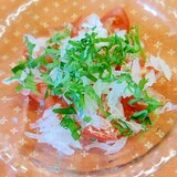 簡単ヘルシー☆トマト・新玉葱・大葉のポン酢和え☆